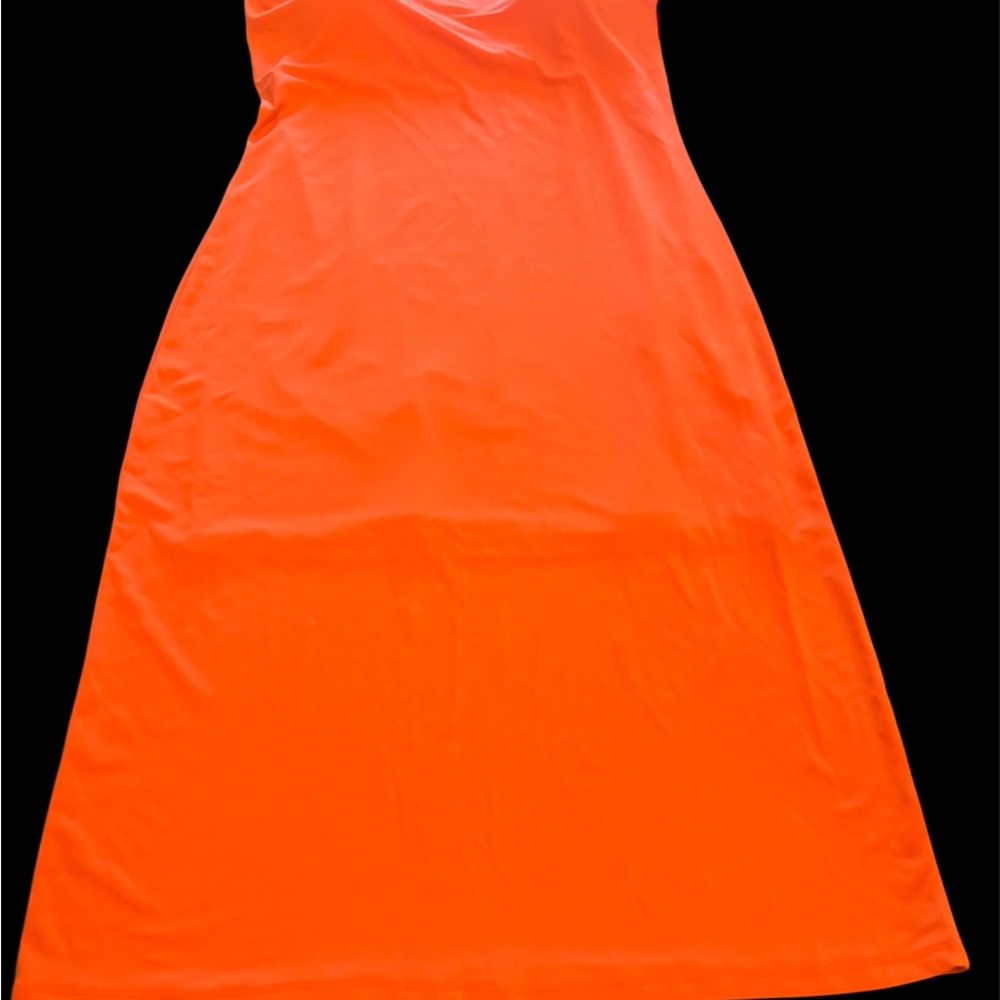 Vibrant Orange Sleeveless Dress